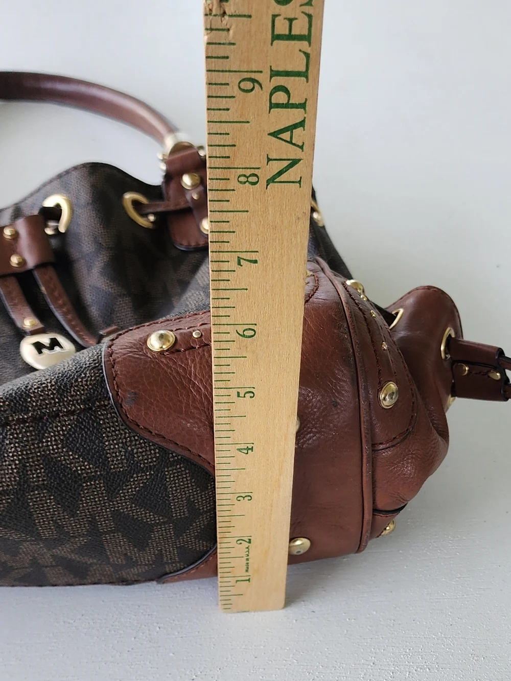 Vintage Michael Kors Brown Logo Drawstring Tote